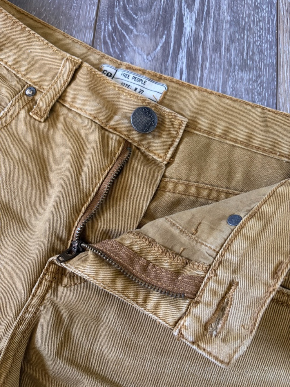 Free People Distressed Denim Shorts - Picture 2 of 9